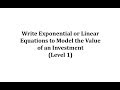 Understanding Linear and Exponential Equations
