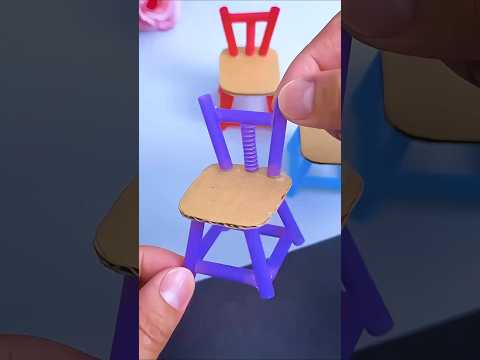 paper Chair 🪑 craft #diy #papercraft #origami #ytshorts #trending #shortsfeed #heenacraft_and_art