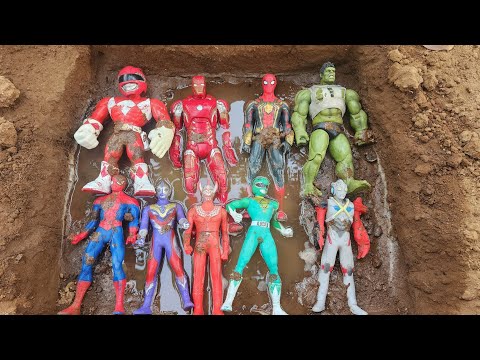 ULTRAMAN SPIDER-MAN TERKUBUR DI LUMPUR, ULTRAMAN ZERO DAN TARO TERTIDUR, HULK KURUNG MONSTER