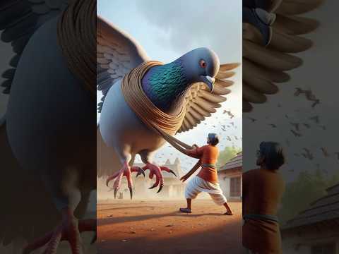 Villagers captured pigeon in cage #ai #shorts #viral #ytshorts #pigeon