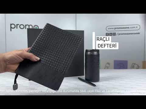 Touchpen Diamond Kalem, 14×21 Kenarları Boyalı Termo Deri Defter & 300 ml Termos Tipi Çelik Kupa Bardak Kutulu VIP Hediye Seti Promozone