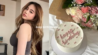 busy birthday vlog ⊹₊ ⋆🎂💐 hosting a party, graduation shoot, adapt a new dog & internship.