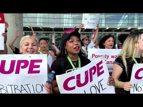 YouTube video thumbnail: Union Leader Says He Would Take Jail Over Forced End to Air Canada Strike