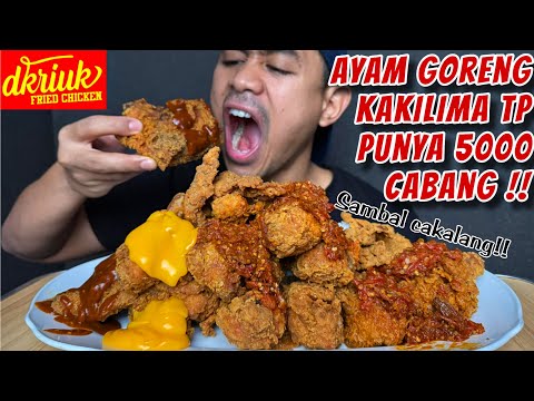 KEPEDESAN MUKBANG D'KRIUK AYAM GORENG SAMBAL CAKALANG PINGGIR JALAN !!