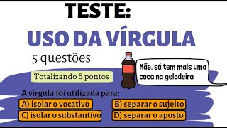 Quiz de português  - USO DA VÍRGULA | Desenhando a Solução