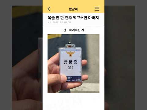 목줄 안 한 견주 역고소한 아버지