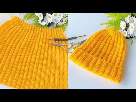 Easy crochet beret making in 5 minutes,5 dakikada kolay tığ işi bere yapılışı #crochet #knitting