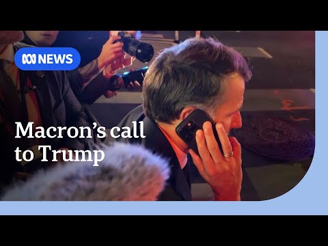 YouTube video thumbnail:  'Guess What?': Macron Phones Trump to get Around NY Motorcade