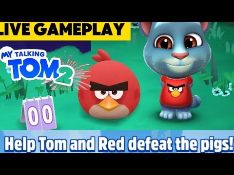 My talking tom 2 Live Gameplay Help tom and red defead the 🐷