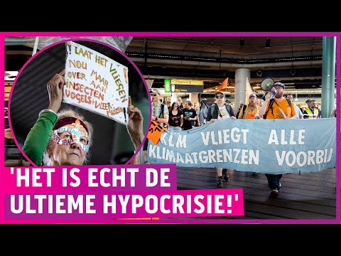 Extinction Rebellion woest op Schiphol: klimaatgekkies willen ineens vliegen!