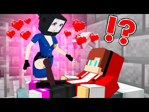 JJ Met POLICE TV WOMAN in PRISON! SHE HELP HIM ESCAPE in JAIL! Mikey and JJ in Minecraft - Maizen