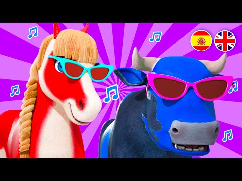 ¡Vamos a Pintar! La Vaca Lola y Percheron | Aprende los Colores en Inglés | El Reino Dice