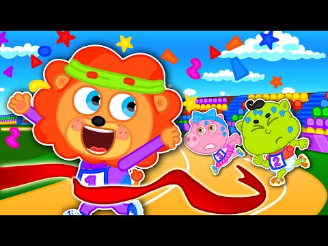 Família Leão Português | Dia dos Esportes | Vídeo para crianças | Desenhos Animados