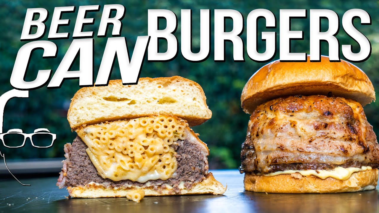 The best beer can (stuffed) burgers