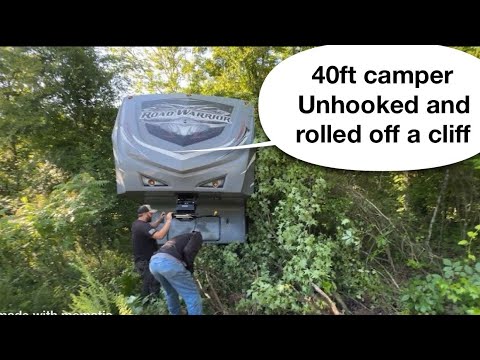 Camper slides off a mountain trail