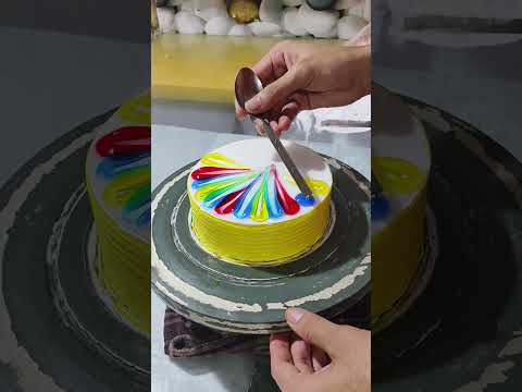 Multi Colour Cake Decoration ideas 💡|| trending video#shorts #youtubeshorts #video