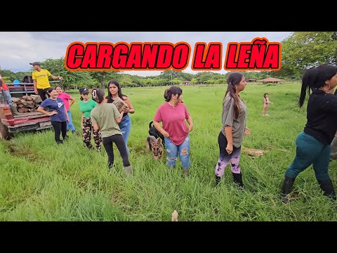 Nos fuimos a carga la leña para trasladarla a la sede.