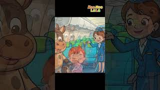 Moo Moo LaLa's Quiet On The Plane | Airport Adventure #shorts #cartoon #funny