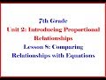 Understanding Proportional Relationships and Formulas