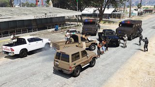 العصابات تقتحم مركز الشرطة ليشتعل الصراع بين راعي الشاص الشرطي والمافيا || فلم قراند 5