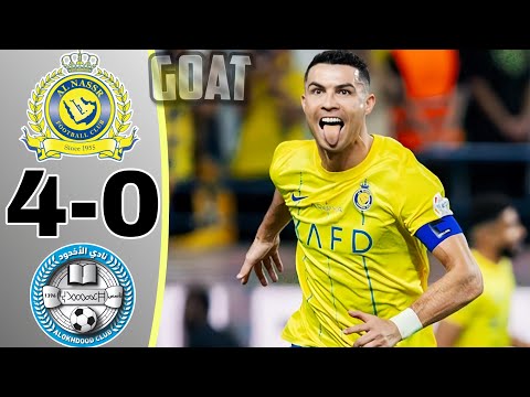 Cristiano Ronaldo Debut Goals Al Naasr vs Al Okhdood 4-0 Highlights All Goals