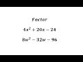 Factoring Polynomials and GCF