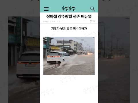 장마철 강수량별 생존 매뉴얼 ㄷㄷ