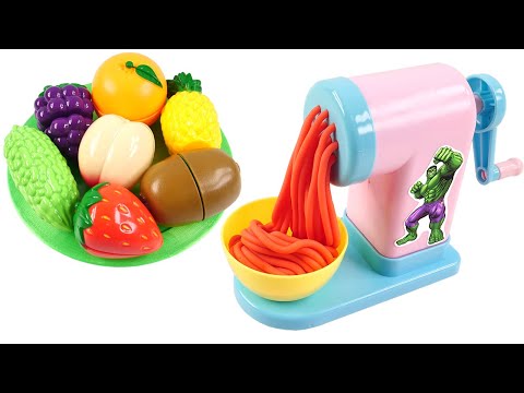 Satisfying Video | How To Make Rainbow Noodle into Fruits Balls Cutting ASMR RainbowToyTocToc