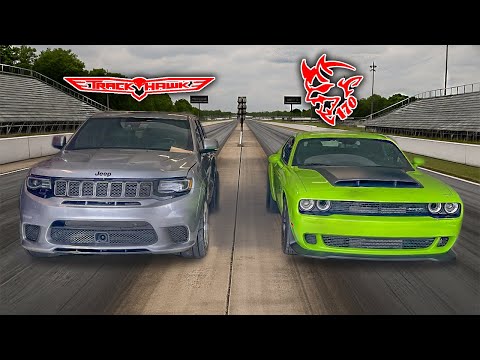1500HP TRACKHAWK VS. DODGE DEMON 170!