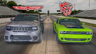 1500HP TRACKHAWK VS. DODGE DEMON 170!