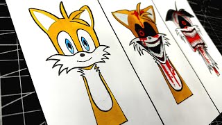 Dibujo All Phases in New Incredibox Sprunki OC of Tails: From Phase 1 to Phase 3