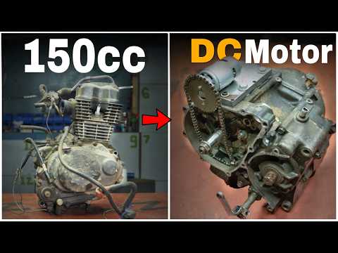 Small but MIGHTY DC Motor Takes on 150cc Engine Gearbox! (Part 1)