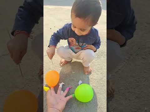 enjoying in popping balloon #viral #youtubeshorts #viral