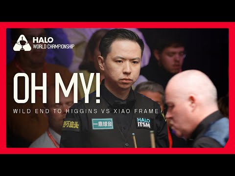 TWO SNOOKERS NEEDED! Ridiculous End To John Higgins vs Xiao Guodong Frame | Halo World Championship