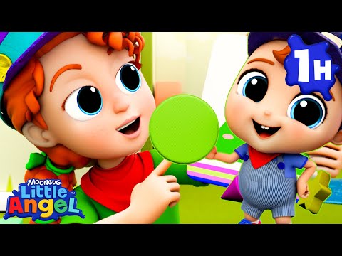 🔵 Shapes 🟨 Shapes 🔷 Shapes ⭐ All Around | Little Angel | Melody Time: Moonbug Kids Songs