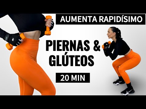 Ejercicios para tonificar y aumentar PIERNAS y GLÚTEOS con mancuernas |  principiantes | Nayla Vlogs