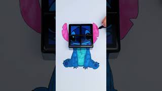 How to Draw STITCH with WowCube! 🧊💙 Easy & Fun! #wowcube #shorts