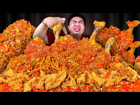GAK KUAT 🥵 MUKBANG MIE GACOAN LEVEL 8 TERPEDAS + AYAM PENYET SAMBAL SETAN