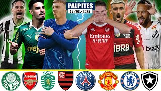 ✅🔥Palpites de Futebol Domingo 17/08 / Premier League/ La Liga/ Ligue 1/ Português & Brasileirão🔥✅
