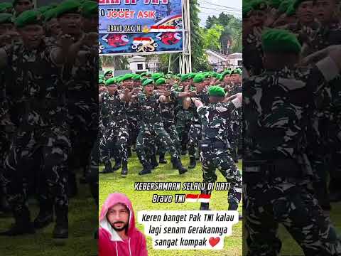Mantap banget Pak TNI kalau lagi senam gerakannya kompak ga bosan liatnya #shorts #dance #hiburan