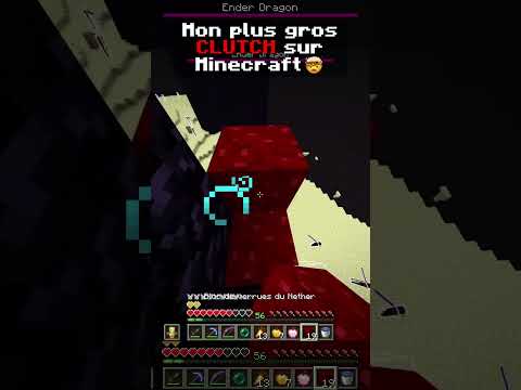 Mon plus gros CLUTCH sur Minecraft 🤯 #minecraft