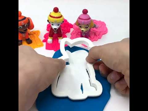 Making Chase from Paw Patrol and Friends Surprise Toys with Play-Doh Molds #shorts