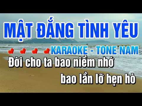 Karaoke Mật Đắng Tình Yêu Tone Nam | Nhạc Trữ Tình Bolero Dễ Hát | Beat Chuẩn