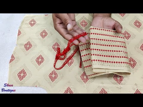 बॉटम फैब्रिक और बारीक लेस से बनाए सुंदर नेक डिजाइन || Beautiful Neck Design Cutting and Stitching