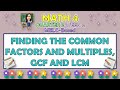 Finding GCF and LCM Concepts