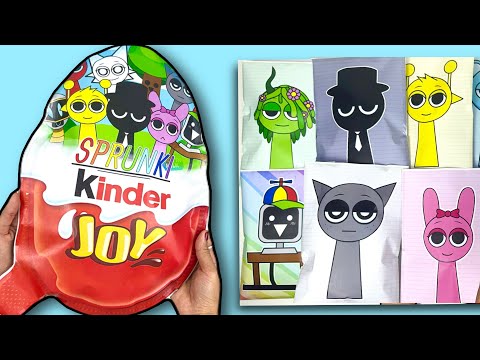 🌈Paper DIY🌈 Incredibox SPRUNKI Kinder Joy Blind Bag Unboxing| How to make Sprunki Blind Bag