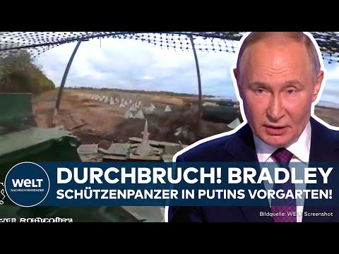 UKRAINE-KRIEG: Vernichtendes Feuer! Bradley Schützenpanzer durchbricht russische Grenzbefestigungen!