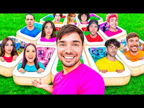 CONSTRUÍ una HABITACIÓN SECRETA con 10 YOUTUBERS