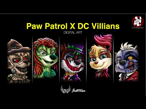 Paw Patrol X DC Villians 2024 | Digital Art Cover Image