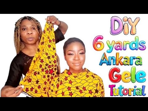6 yard Ankara Round Headwrap Tutorial step by step